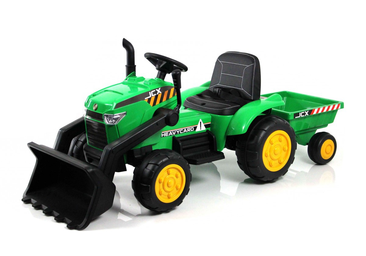 Электромобиль River toys трактор-погрузчик с прицепом  P222PP