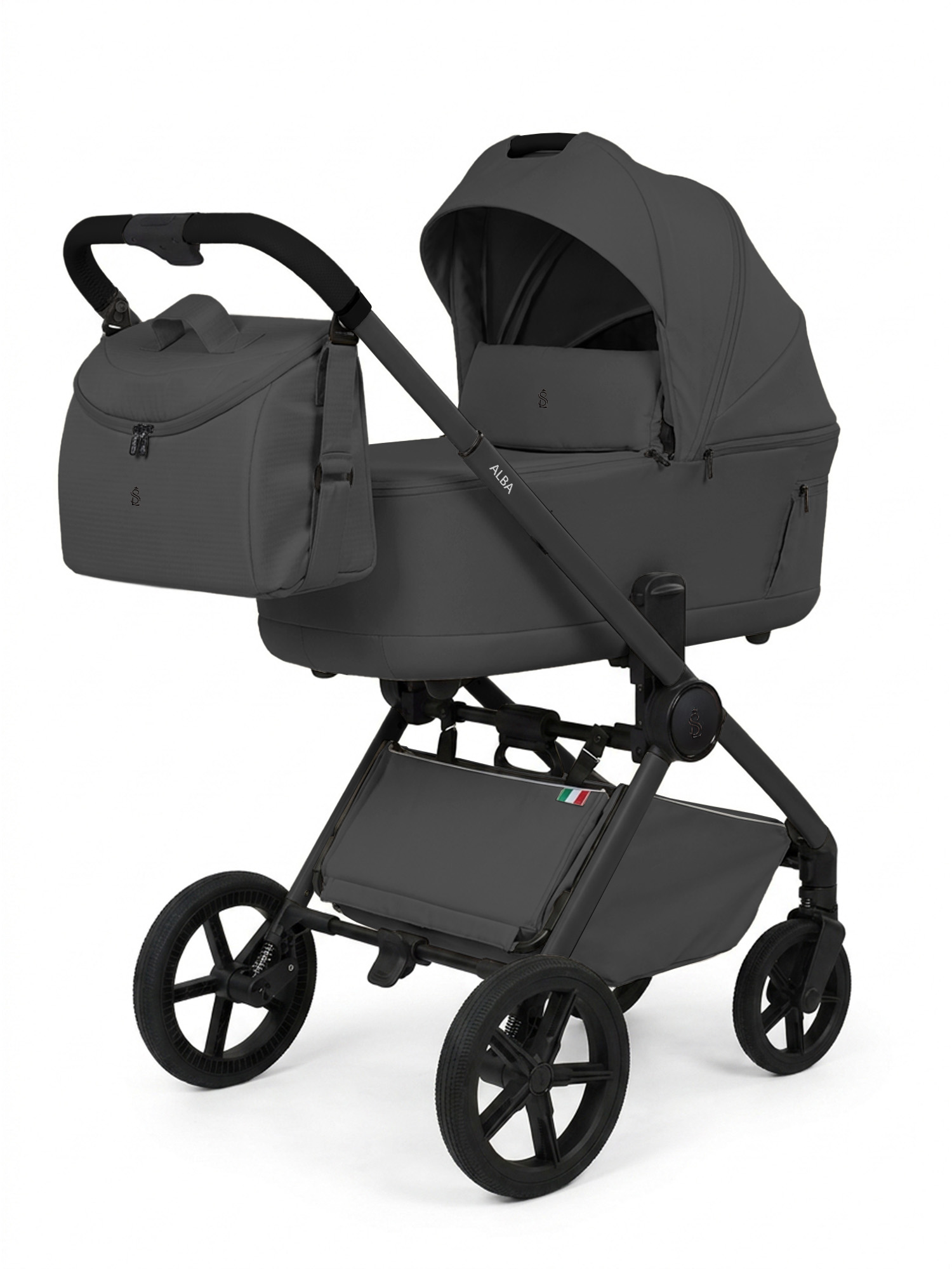 Коляска Sweet baby Alba 2в1 Dark Grey