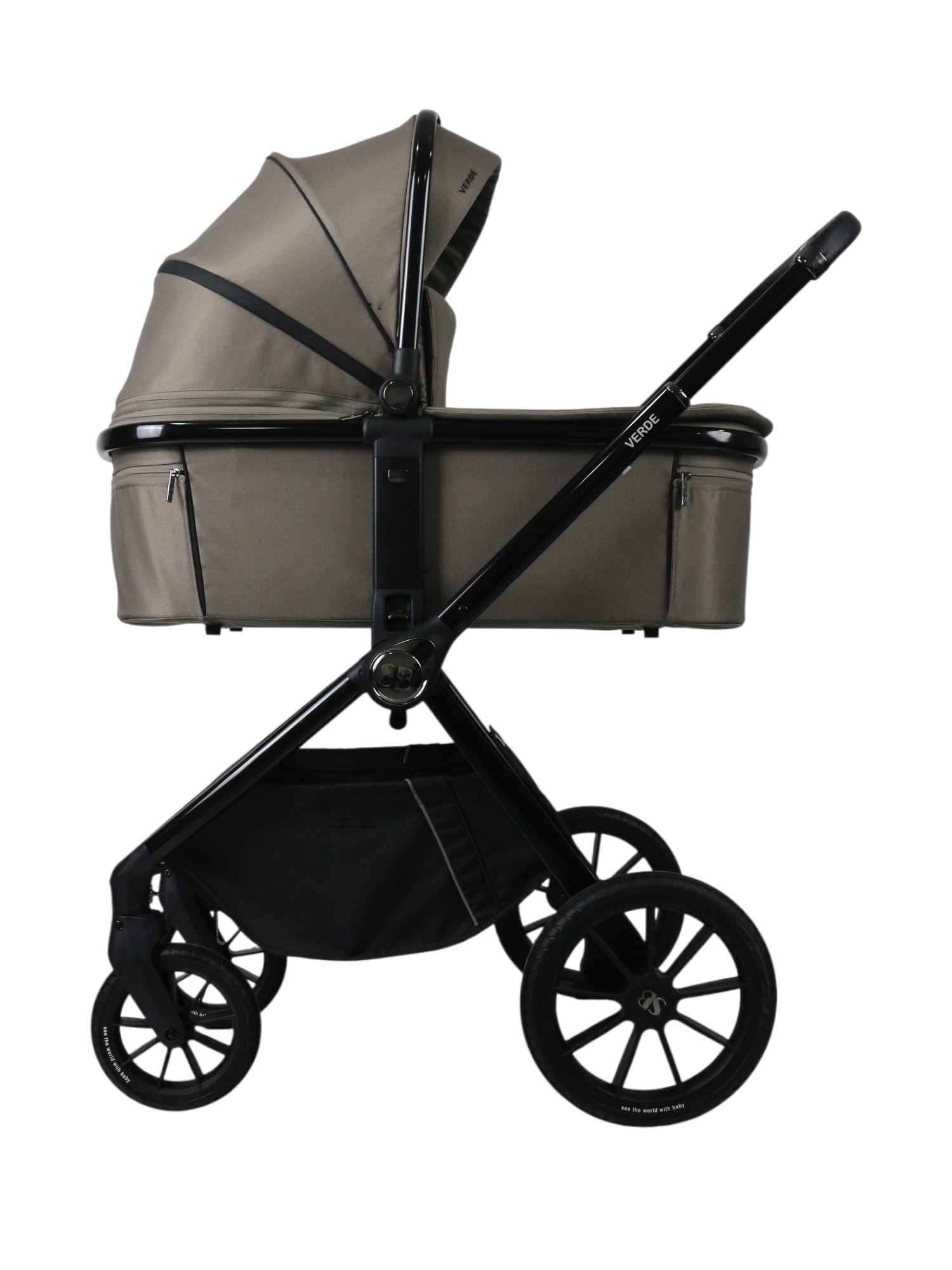 Коляска Sweet baby Verde 3в1 Beige (Black Glossy)