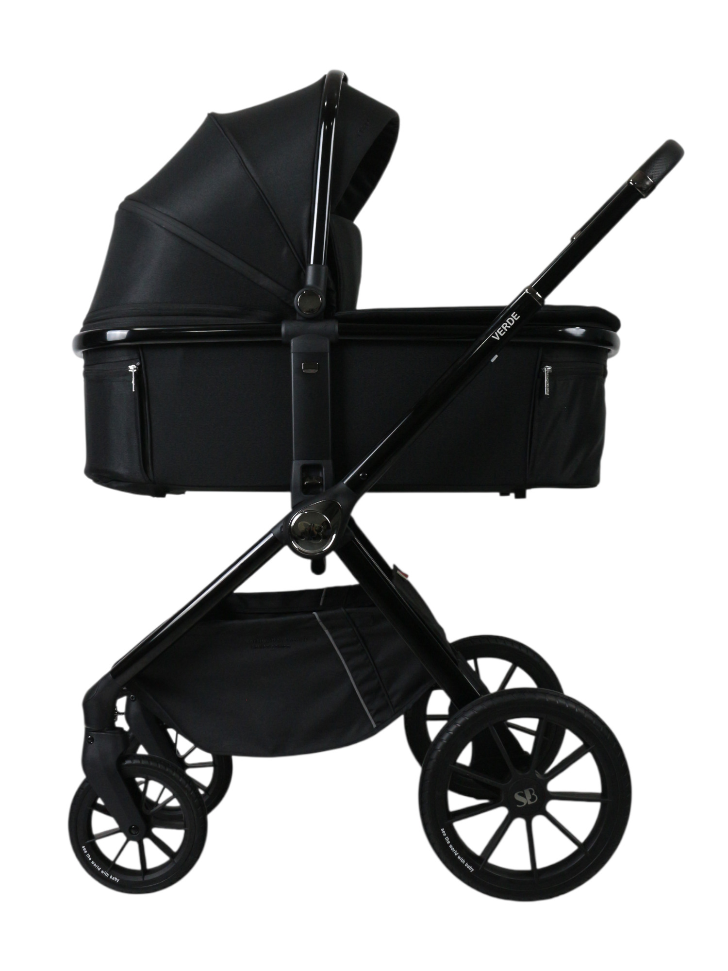 Коляска Sweet baby Verde 3в1 Black (Black Glossy)