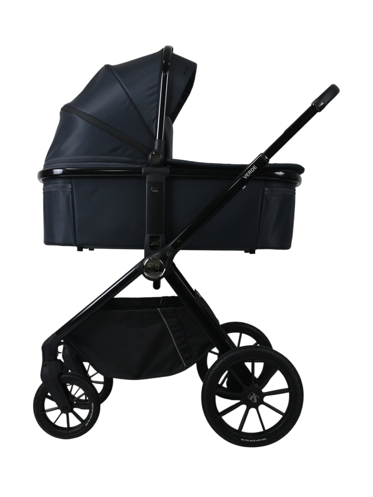 Коляска Sweet baby Verde 3в1 Blue (Black Glossy)
