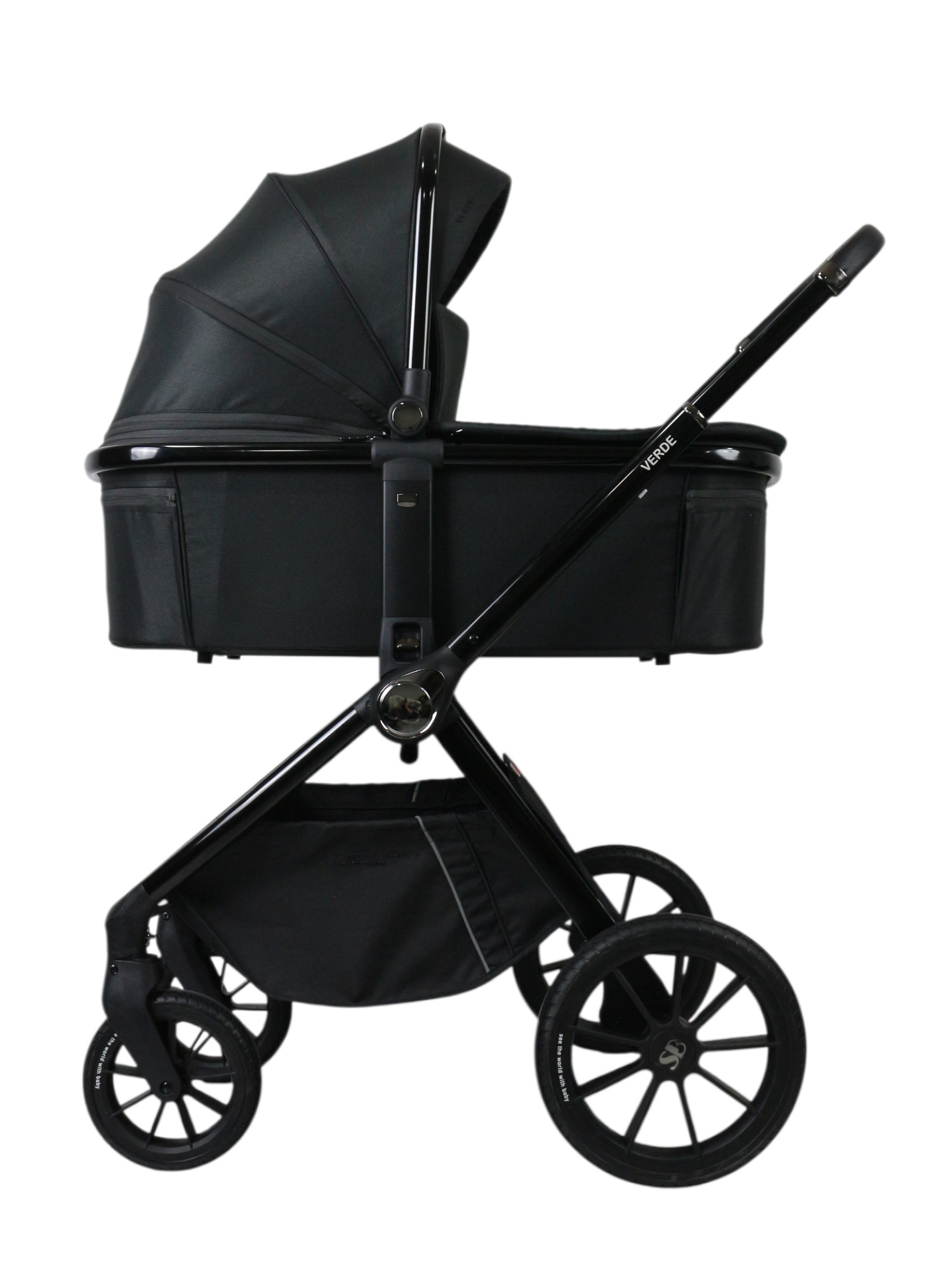 Коляска Sweet baby Verde 3в1 Dark Grey (Black Glossy)